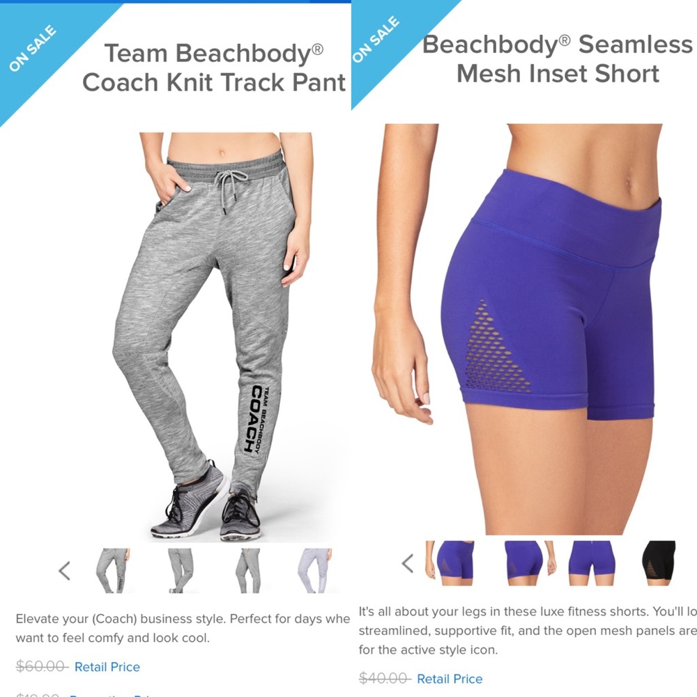 Bundle of BEACHBODY Coach pants & shorts